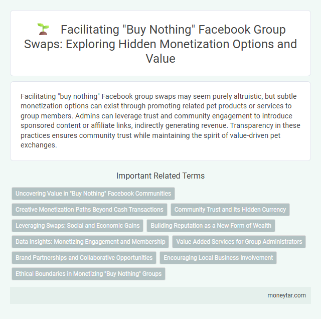 Facilitating Buy Nothing Facebook Group Swaps: Exploring Hidden Monetization Options and Value