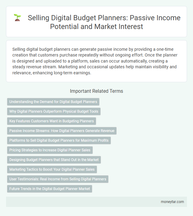 Selling Digital Budget Planners: Passive Income Potential and Market Interest