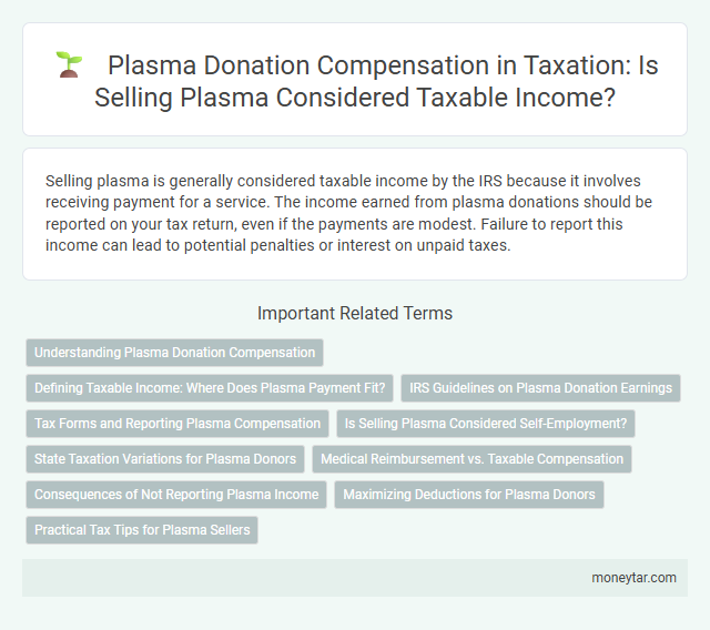 Plasma Donation Compensation in Taxation: Is Selling Plasma Considered Taxable Income?