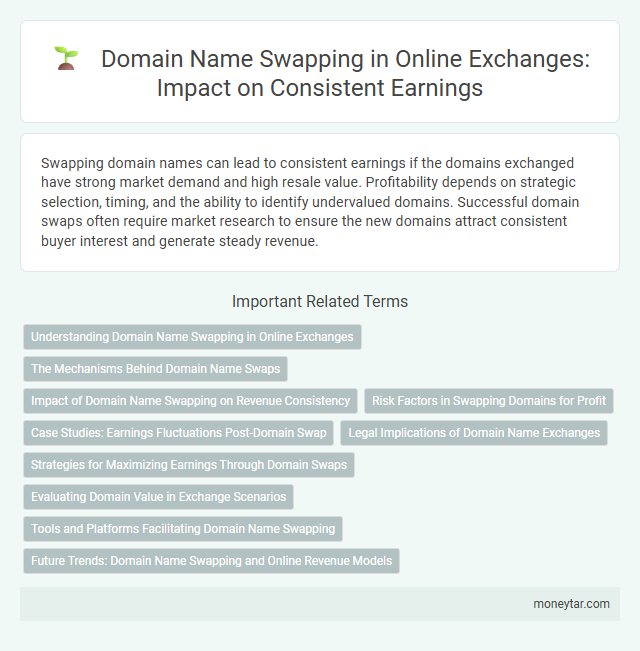 Domain Name Swapping in Online Exchanges: Impact on Consistent Earnings