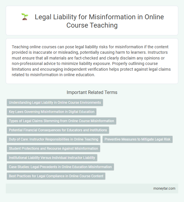 Legal Liability for Misinformation in Online Course Teaching
