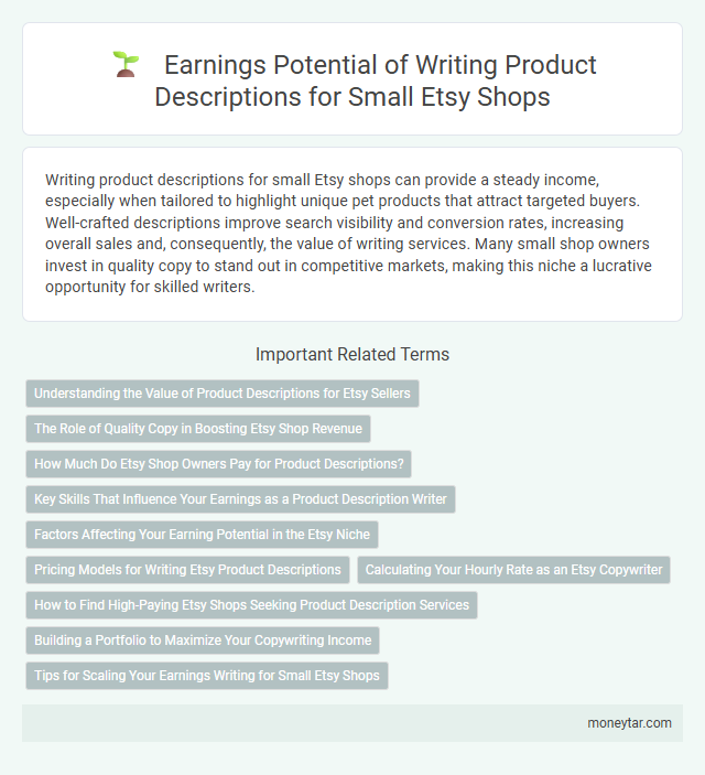 Earnings Potential of Writing Product Descriptions for Small Etsy Shops