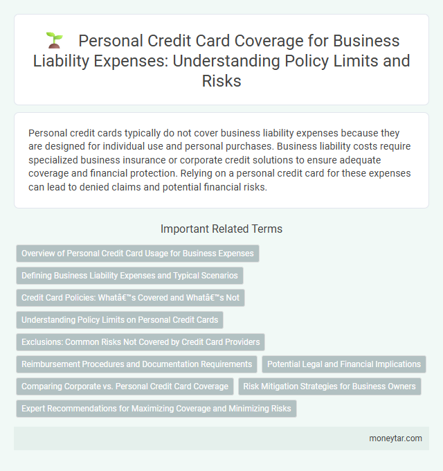 Personal Credit Card Coverage for Business Liability Expenses: Understanding Policy Limits and Risks