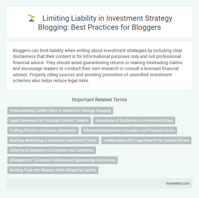 Limiting Liability in Investment Strategy Blogging: Best Practices for Bloggers