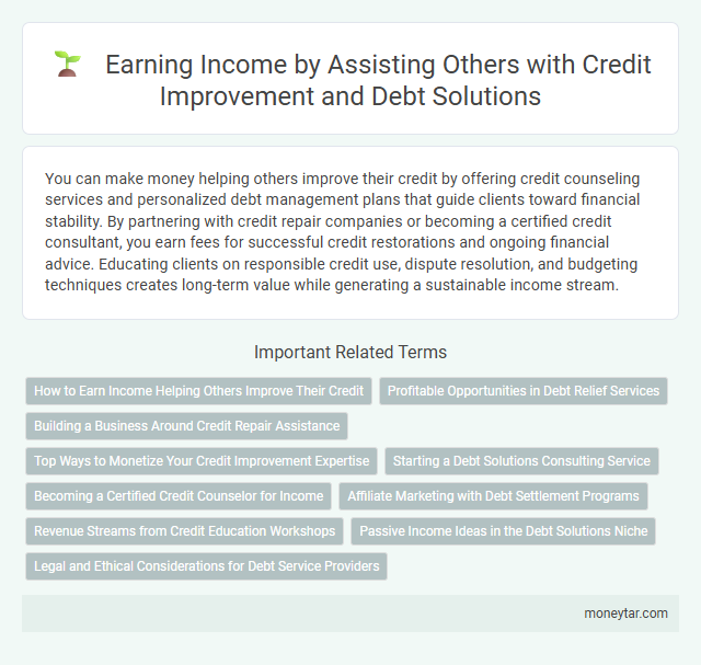 Earning Income by Assisting Others with Credit Improvement and Debt Solutions