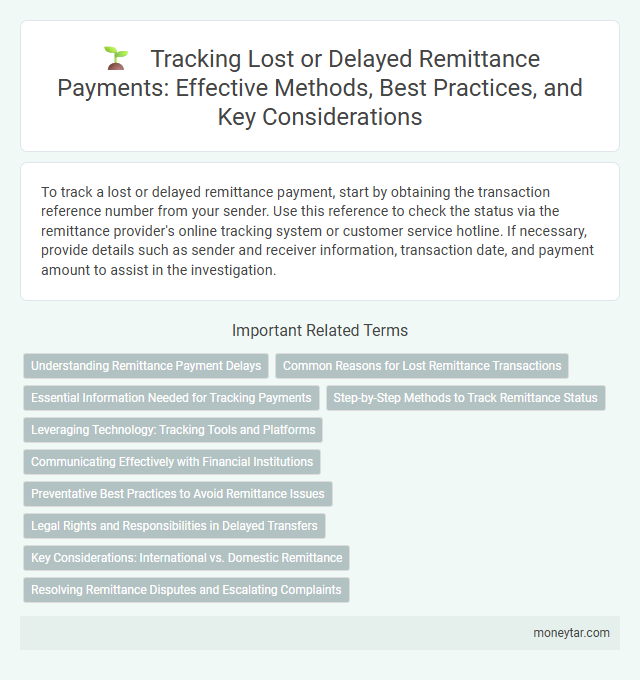 Tracking Lost or Delayed Remittance Payments: Effective Methods, Best Practices, and Key Considerations