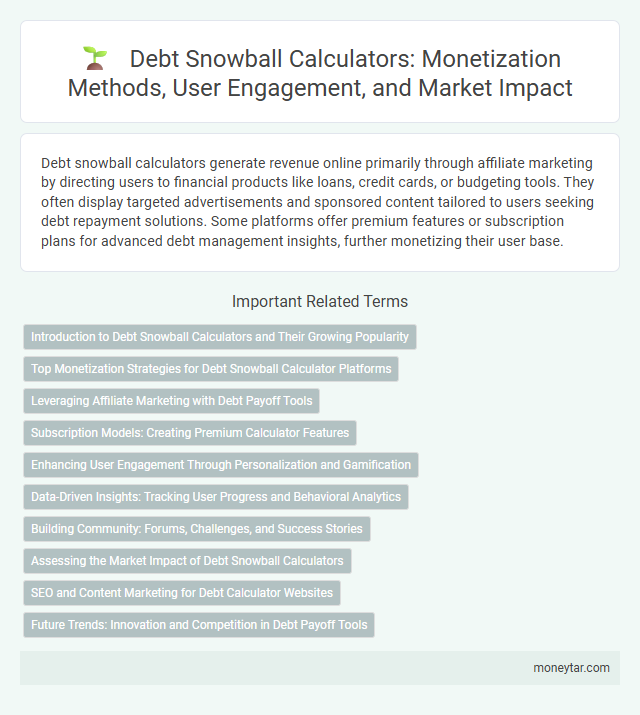Debt Snowball Calculators: Monetization Methods, User Engagement, and Market Impact