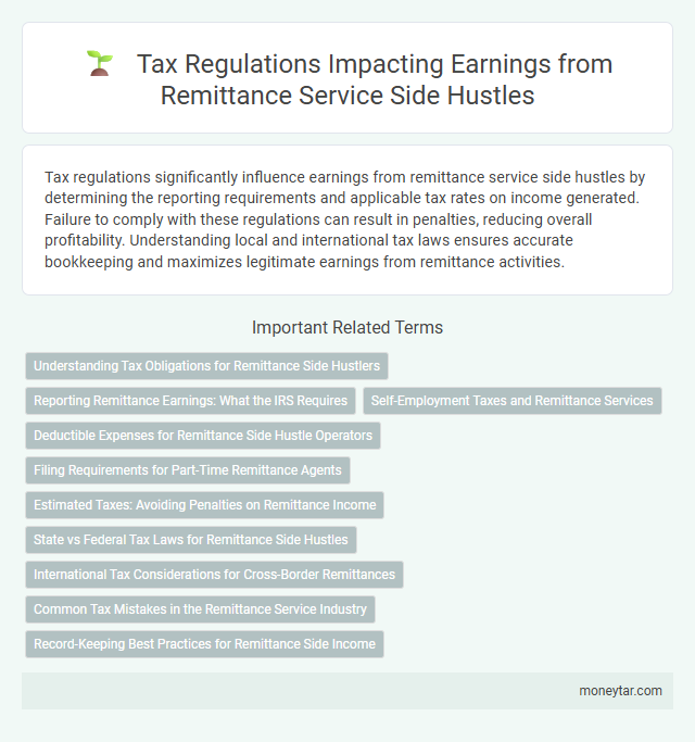 Tax Regulations Impacting Earnings from Remittance Service Side Hustles