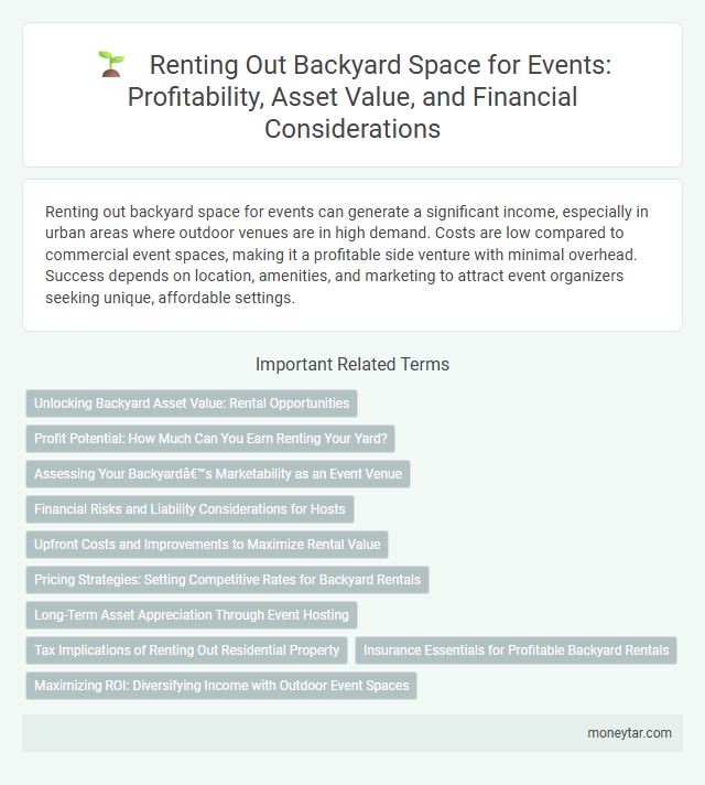 Renting Out Backyard Space for Events: Profitability, Asset Value, and Financial Considerations