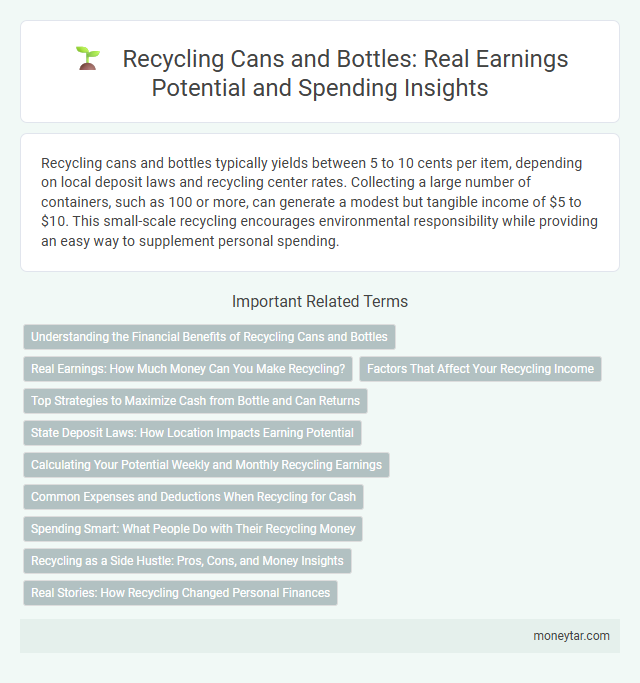 Recycling Cans and Bottles: Real Earnings Potential and Spending Insights