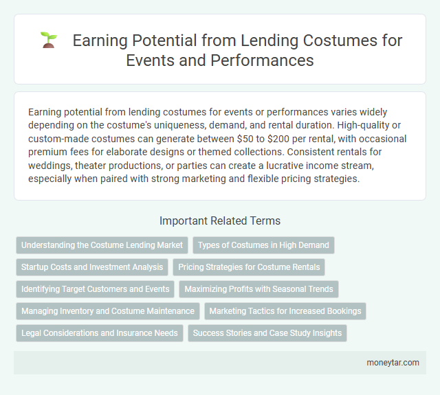 Earning Potential from Lending Costumes for Events and Performances