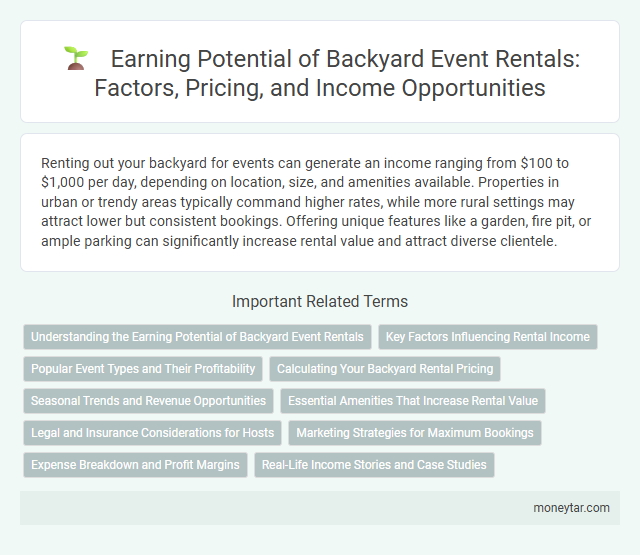 Earning Potential of Backyard Event Rentals: Factors, Pricing, and Income Opportunities