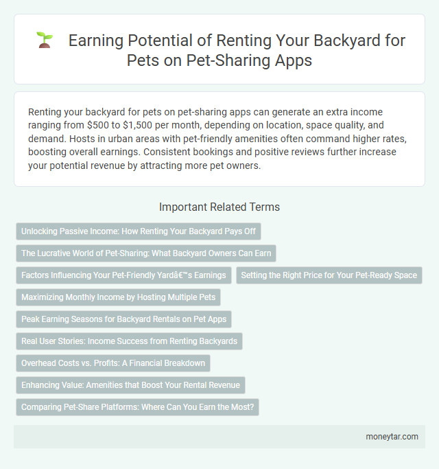 Earning Potential of Renting Your Backyard for Pets on Pet-Sharing Apps