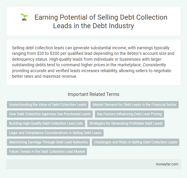 Earning Potential of Selling Debt Collection Leads in the Debt Industry