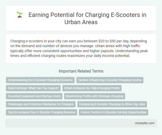 Earning Potential for Charging E-Scooters in Urban Areas