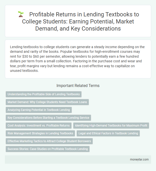Profitable Returns in Lending Textbooks to College Students: Earning Potential, Market Demand, and Key Considerations
