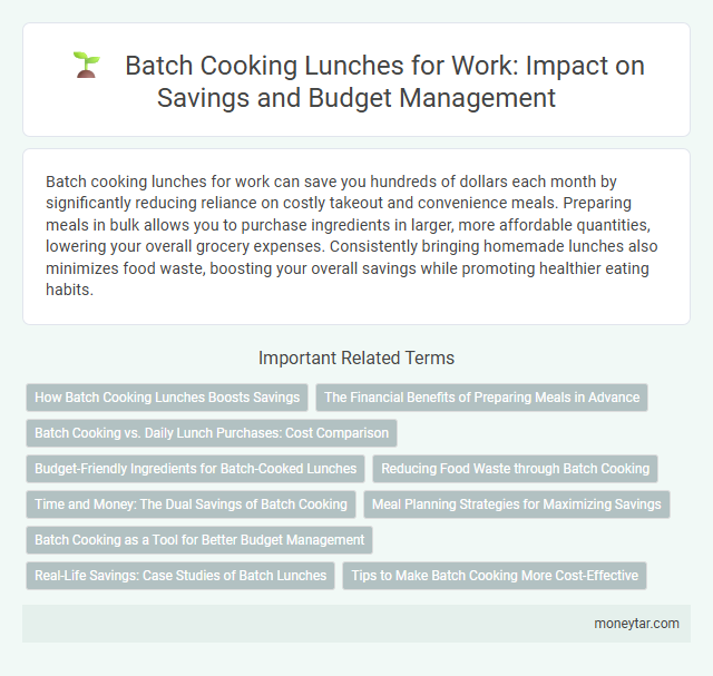 Batch Cooking Lunches for Work: Impact on Savings and Budget Management