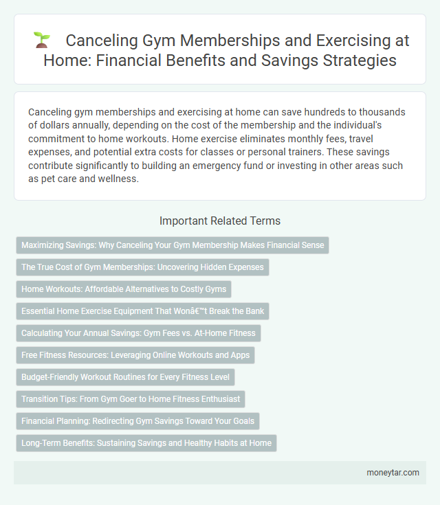 Canceling Gym Memberships and Exercising at Home: Financial Benefits and Savings Strategies
