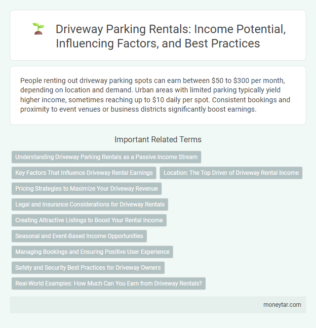 Driveway Parking Rentals: Income Potential, Influencing Factors, and Best Practices