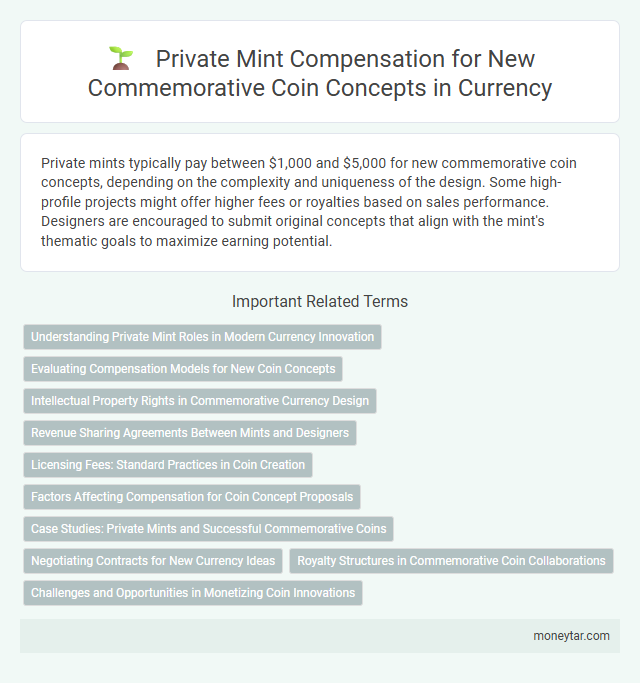 Private Mint Compensation for New Commemorative Coin Concepts in Currency