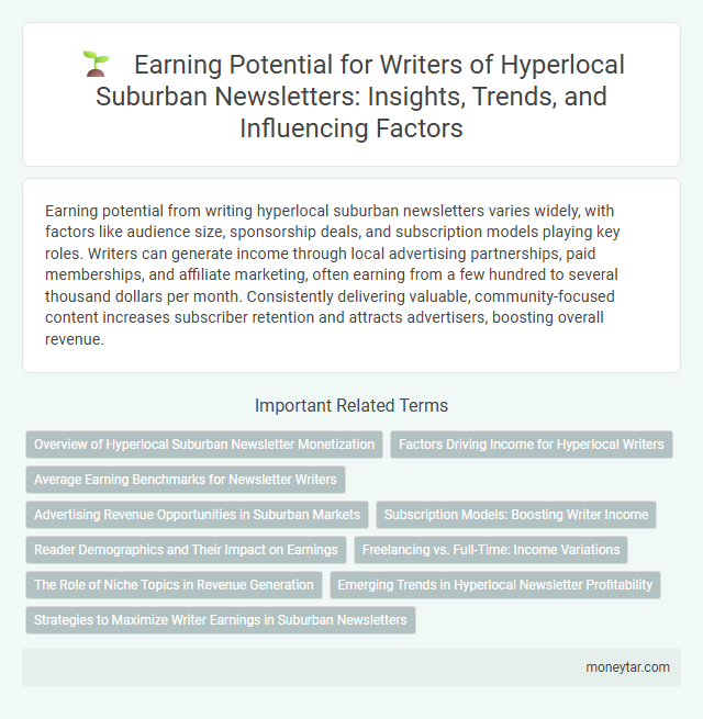 Earning Potential for Writers of Hyperlocal Suburban Newsletters: Insights, Trends, and Influencing Factors