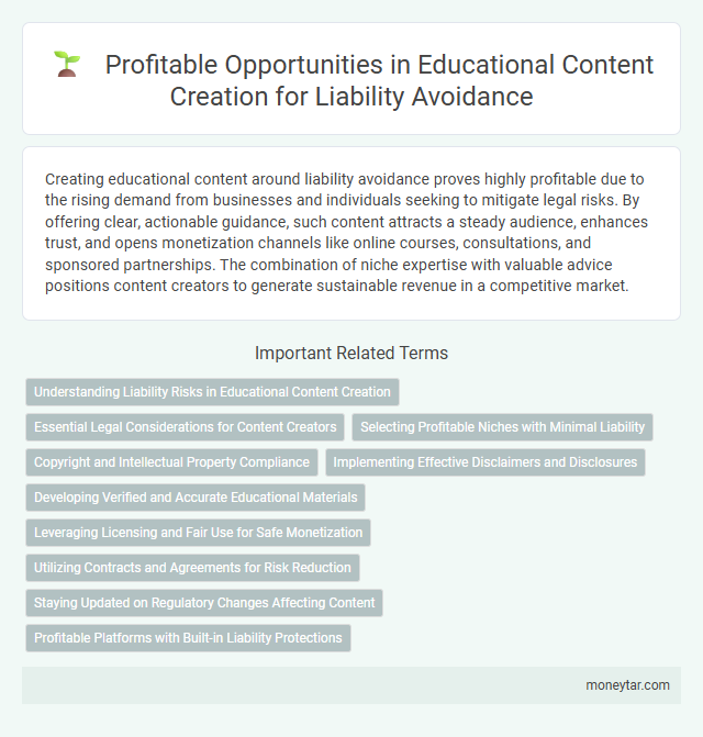 Profitable Opportunities in Educational Content Creation for Liability Avoidance