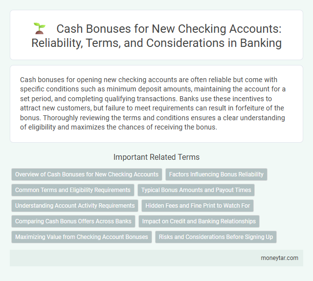 Cash Bonuses for New Checking Accounts: Reliability, Terms, and Considerations in Banking