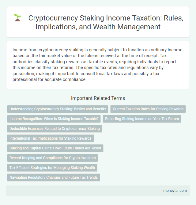 Cryptocurrency Staking Income Taxation: Rules, Implications, and Wealth Management