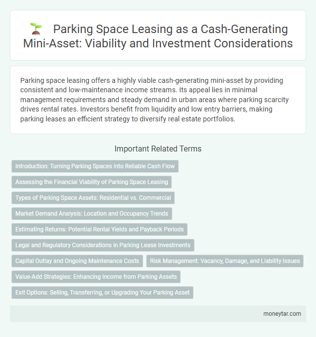 Parking Space Leasing as a Cash-Generating Mini-Asset: Viability and Investment Considerations