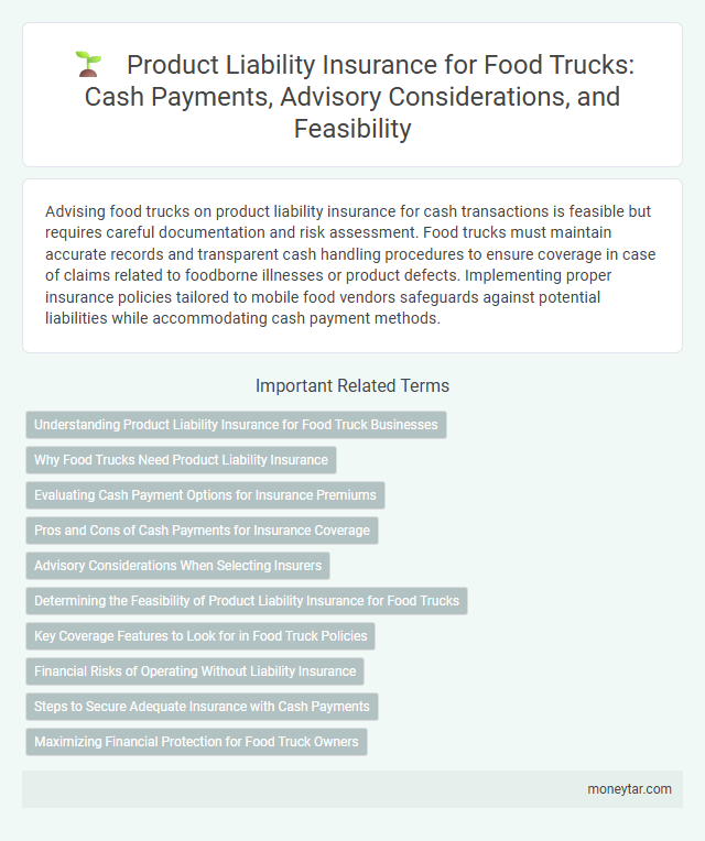 Product Liability Insurance for Food Trucks: Cash Payments, Advisory Considerations, and Feasibility