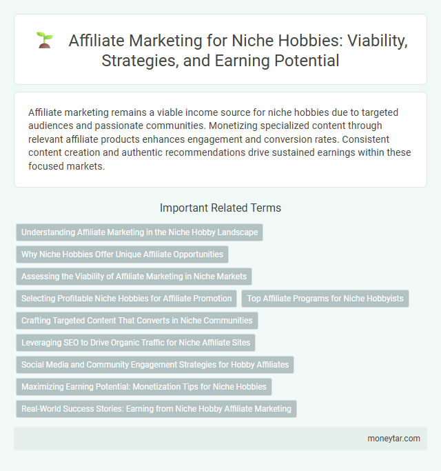 Affiliate Marketing for Niche Hobbies: Viability, Strategies, and Earning Potential