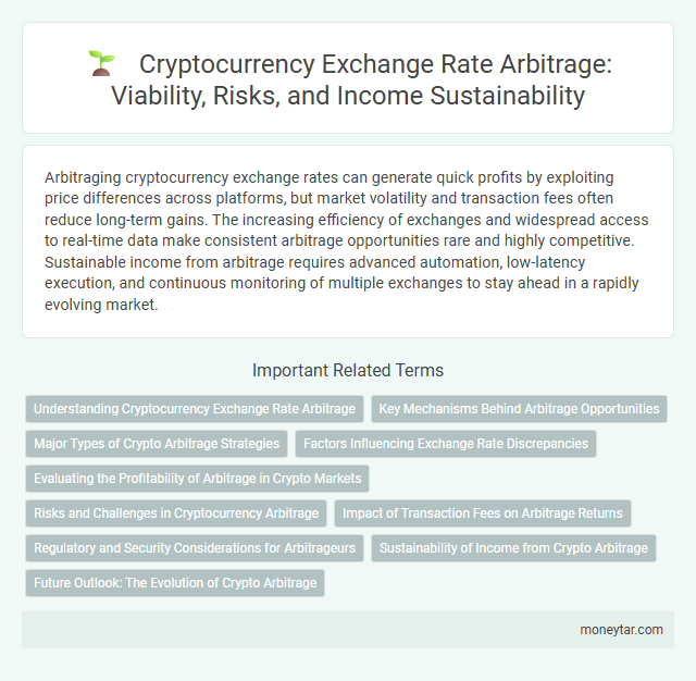 Cryptocurrency Exchange Rate Arbitrage: Viability, Risks, and Income Sustainability