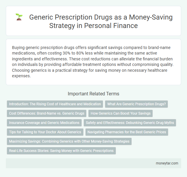 Generic Prescription Drugs as a Money-Saving Strategy in Personal Finance