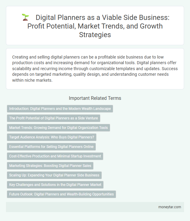 Digital Planners as a Viable Side Business: Profit Potential, Market Trends, and Growth Strategies