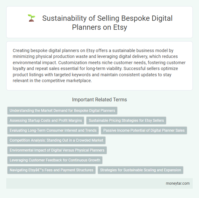 Sustainability of Selling Bespoke Digital Planners on Etsy