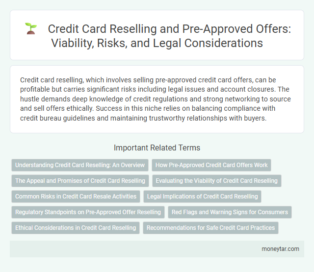 Credit Card Reselling and Pre-Approved Offers: Viability, Risks, and Legal Considerations