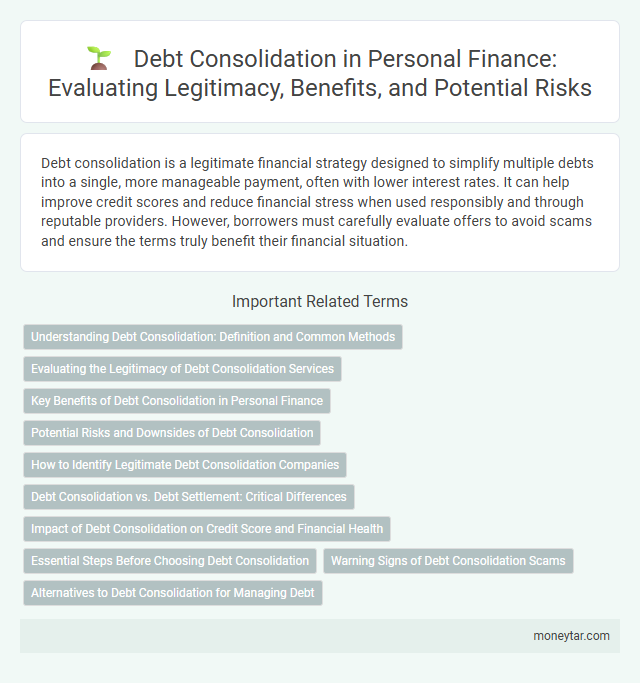 Debt Consolidation in Personal Finance: Evaluating Legitimacy, Benefits, and Potential Risks