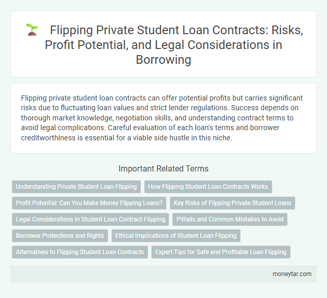 Flipping Private Student Loan Contracts: Risks, Profit Potential, and Legal Considerations in Borrowing