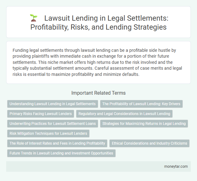 Lawsuit Lending in Legal Settlements: Profitability, Risks, and Lending Strategies