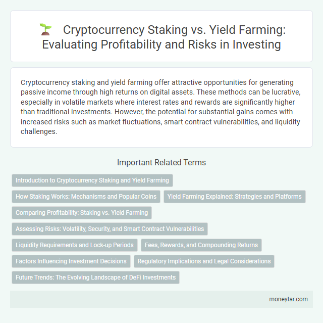 Cryptocurrency Staking vs. Yield Farming: Evaluating Profitability and Risks in Investing