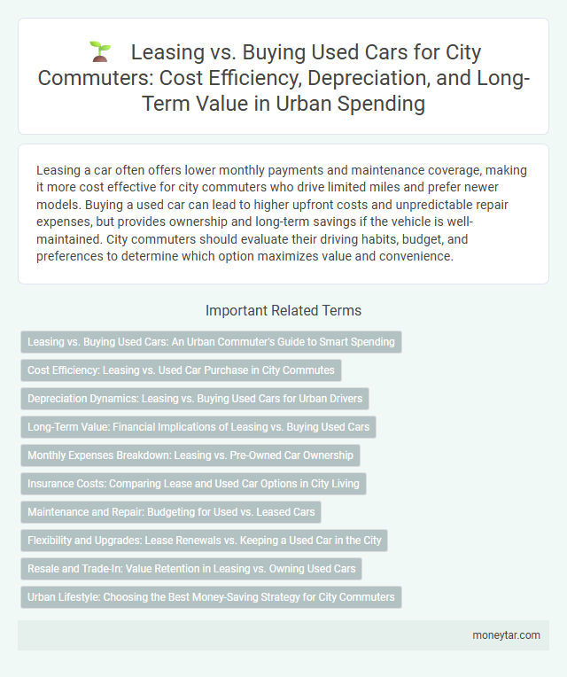 Leasing vs. Buying Used Cars for City Commuters: Cost Efficiency, Depreciation, and Long-Term Value in Urban Spending