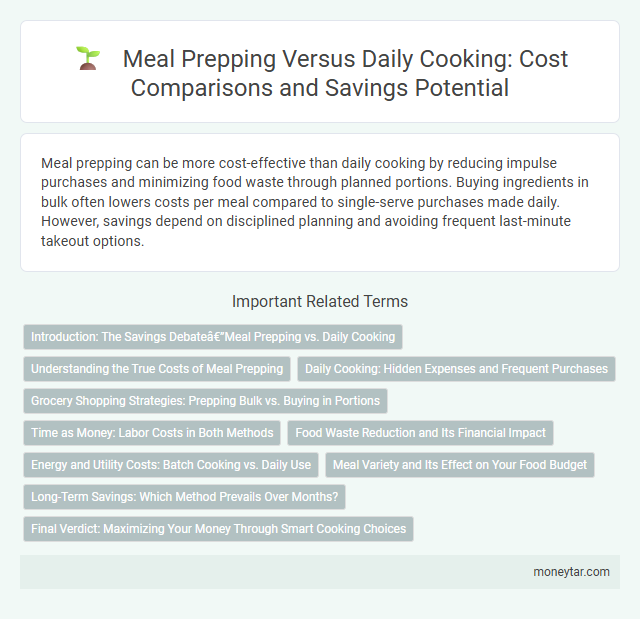 Meal Prepping Versus Daily Cooking: Cost Comparisons and Savings Potential