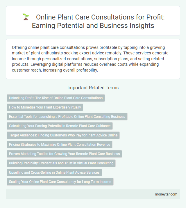 Online Plant Care Consultations for Profit: Earning Potential and Business Insights
