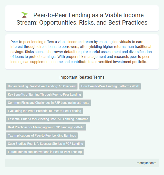 Peer-to-Peer Lending as a Viable Income Stream: Opportunities, Risks, and Best Practices