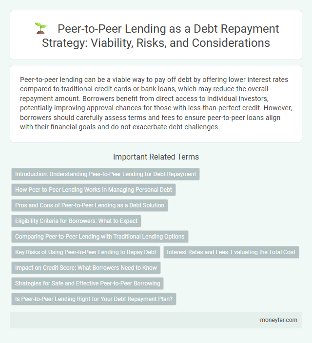 Peer-to-Peer Lending as a Debt Repayment Strategy: Viability, Risks, and Considerations