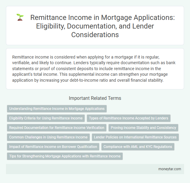 Remittance Income in Mortgage Applications: Eligibility, Documentation, and Lender Considerations