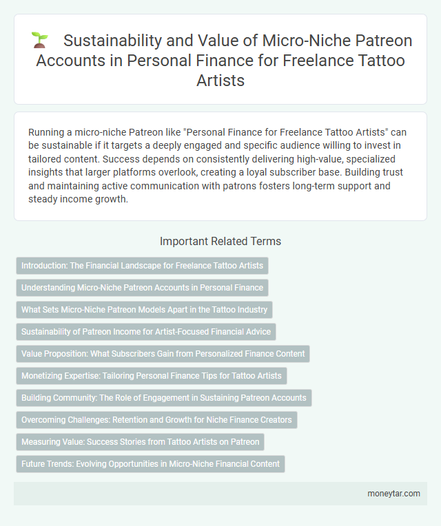 Sustainability and Value of Micro-Niche Patreon Accounts in Personal Finance for Freelance Tattoo Artists