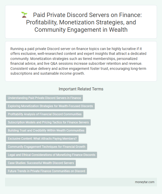 Paid Private Discord Servers on Finance: Profitability, Monetization Strategies, and Community Engagement in Wealth