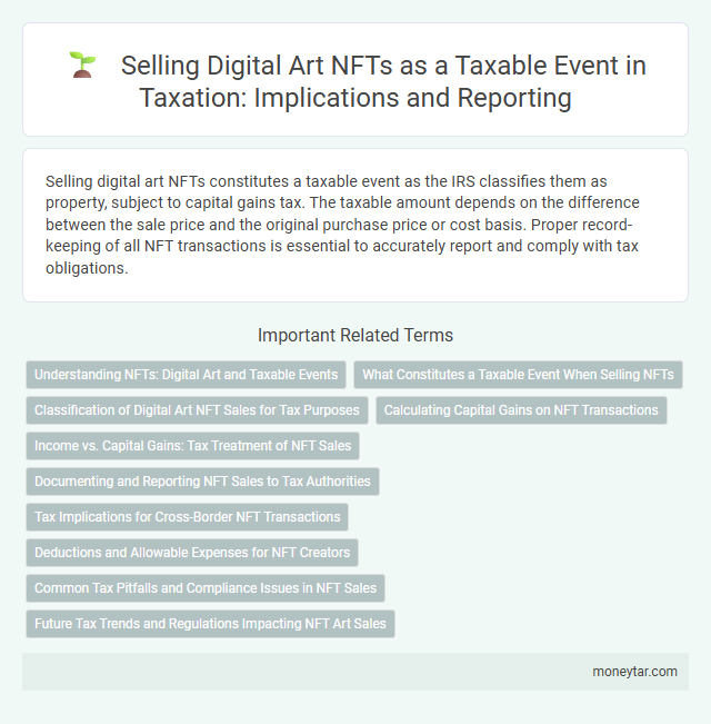 Selling Digital Art NFTs as a Taxable Event in Taxation: Implications and Reporting