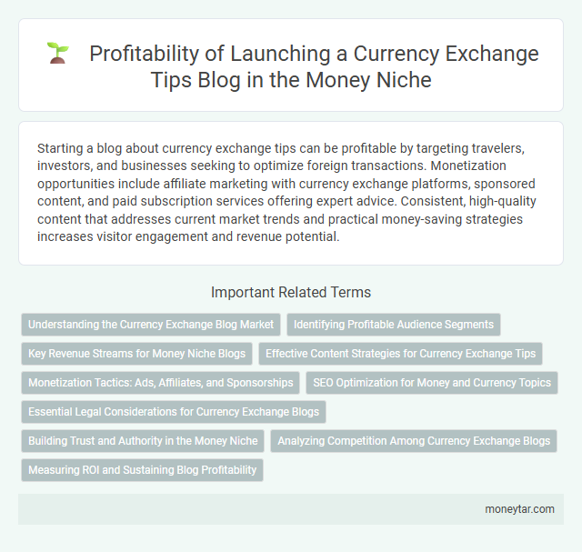 Profitability of Launching a Currency Exchange Tips Blog in the Money Niche